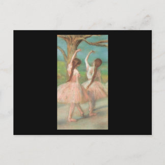 Cartão Postal Bailarina Rosa de Edgar Degas