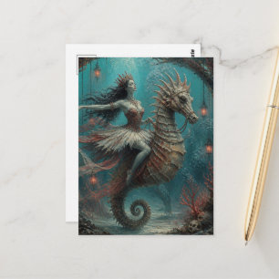 Cartão Postal Bailarina Sereia de Fantasia Sombria