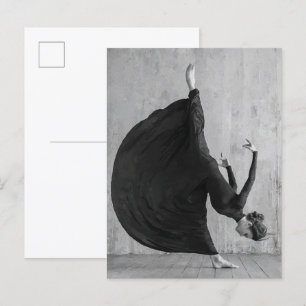 Cartão Postal Bailarina Vitoriana em Movimento