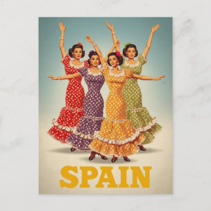 Cartão Postal Bailarinas de Flamenco da Espanha Viagem