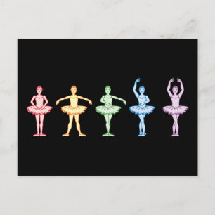 Cartão Postal Bailarinas do arco-íris