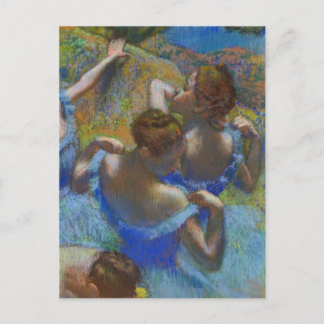 Cartão Postal Bailarinas do Balé Azul Edgar Degas (Frente)