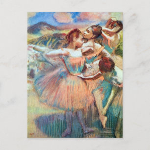 Cartão Postal Bailarinas em uma Paisagem por Edgar Degas