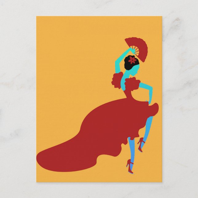 Cartão Postal Bailarino de Flamenco (Frente)