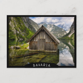 Cartão Postal Bairro no lago de Obersee nos Alpes na Alemanha