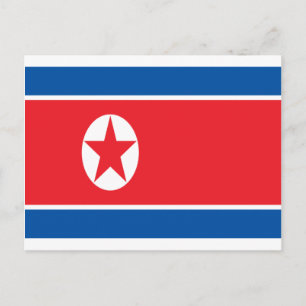 Cartão Postal Baixo custo! Bandeira da Coreia do Norte