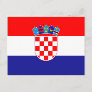 Cartão Postal Baixo custo! Bandeira da Croácia
