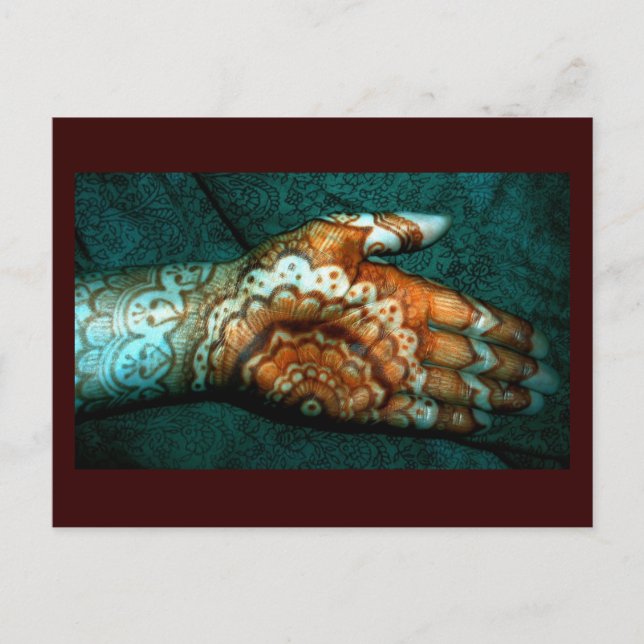 Cartão Postal Bajidoo Henna Tattoo Work (Frente)