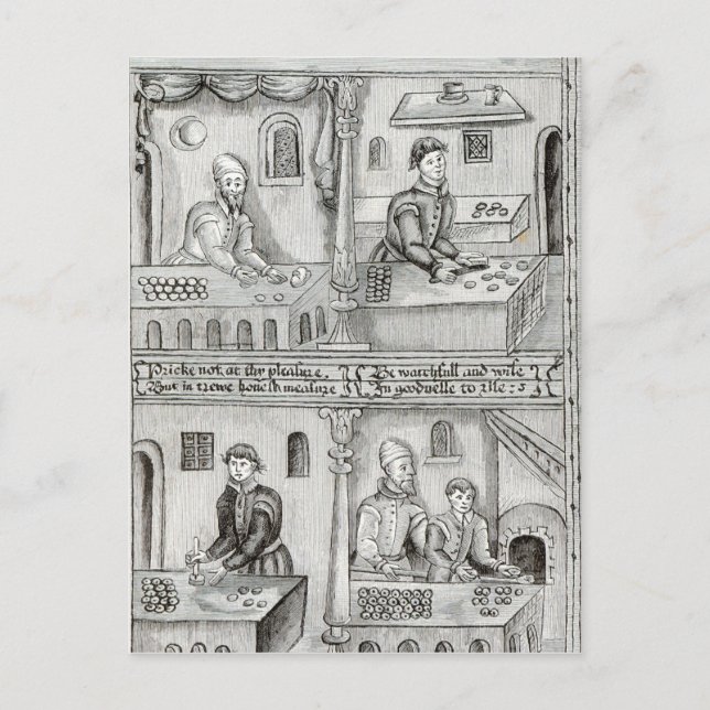 Cartão Postal Bakers of York A.D, 1595-96 (Frente)