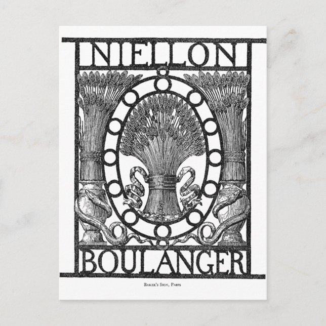 Cartão Postal Bakery Francês (Frente)