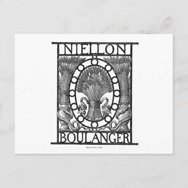 Cartão Postal Bakery Francês (Frente)