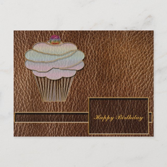 Cartão Postal Baking Leather-Look (Frente)
