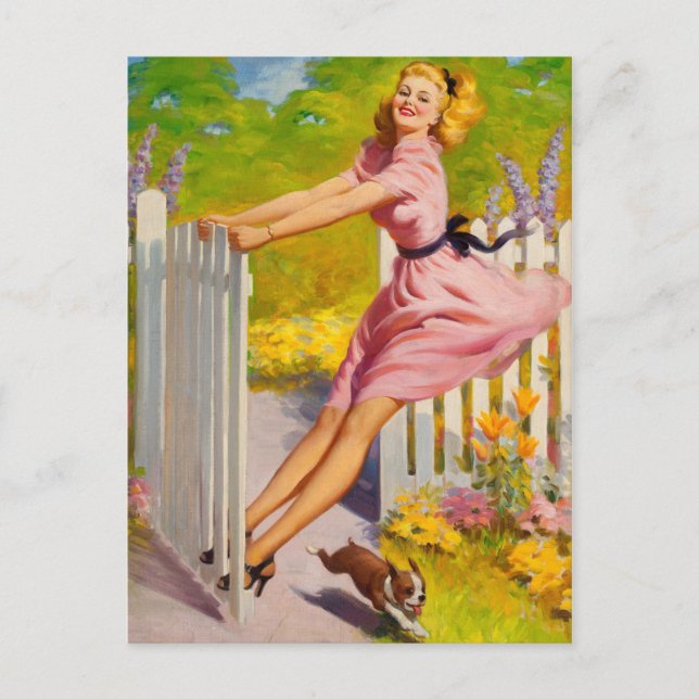 Cartão Postal Balançando No Verão, 1945 (Frente)