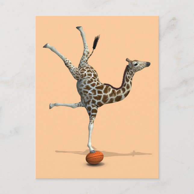 Cartão Postal Balancing Giraffe (Frente)