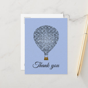Cartão Postal Balão de Ar Quente de Agradecimento aos Funcionári