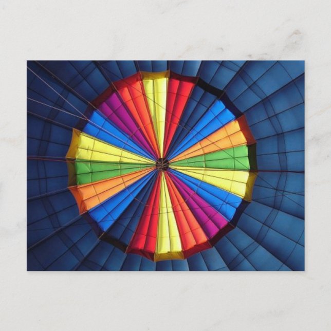 Cartão Postal Balão de ar quente Dentro de placa de posto (Frente)