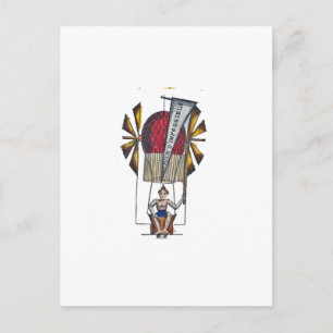 Cartão Postal Balão de Ar Quente (Estilo de Fragmento a Vapor)