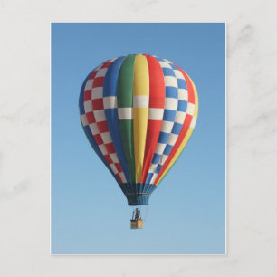 Cartão Postal Balão de ar quente multicolor
