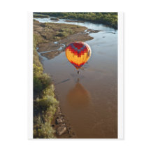 Balão de ar quente tocando Rio Grande