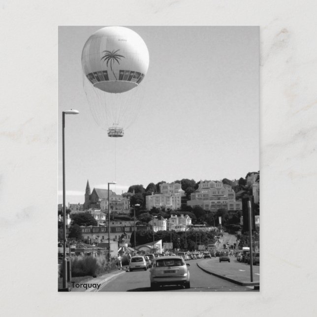 Cartão Postal Balão de ar quente, Torquay (Frente)