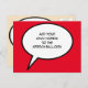 Cartão Postal balão de fala de desenho personalizado (Frente/Verso)