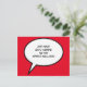 Cartão Postal balão de fala de desenho personalizado (Em pé/Frente)