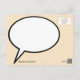Cartão Postal balão de fala de desenho personalizado (Verso)