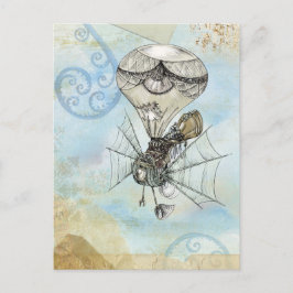 Cartão Postal balão de steampunk