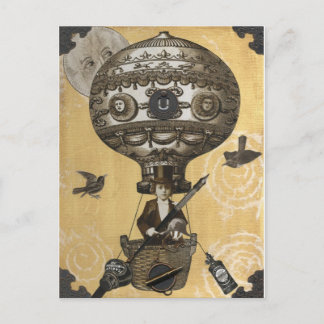 Cartão Postal Balão Steampunk