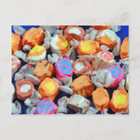 Balas de taffy coloridas embrulhadas