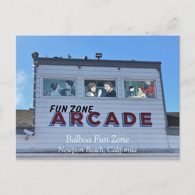 Cartão Postal Balboa Fund Zone, Newport Beach, Califórnia (Frente)