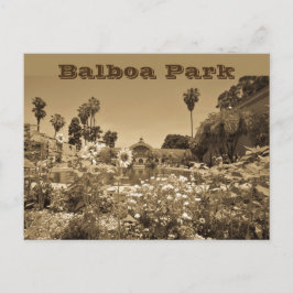 Cartão postal Balboa Park Sepia Tone