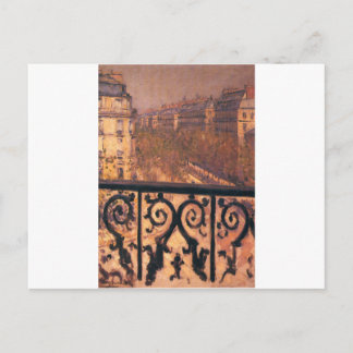 Cartão Postal Balcony em Paris por Gustave Caillebotte