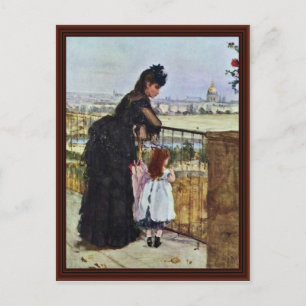 Cartão Postal Balcony Por Morisot Berthe