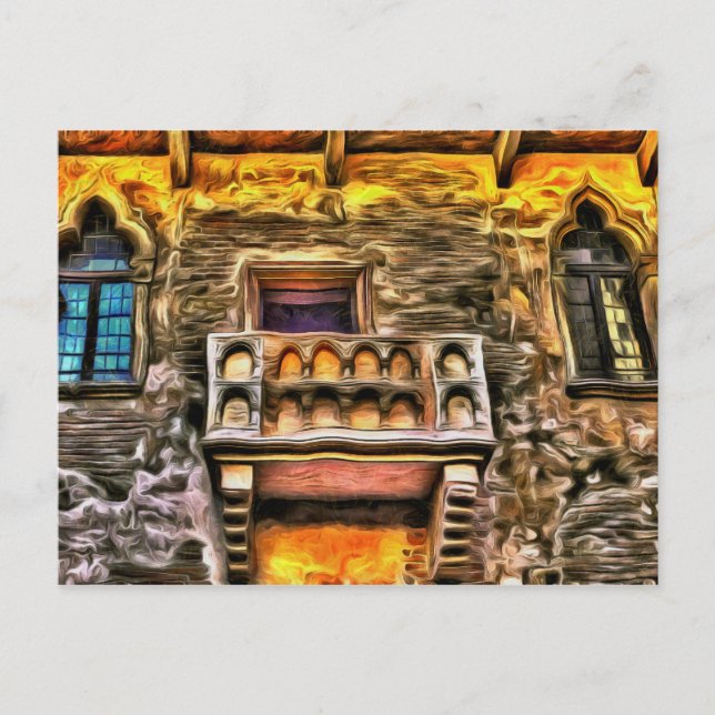 Cartão Postal Balcony Verona Van Gogh, de Julieta (Frente)