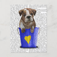 Balde Buldogue De Azul