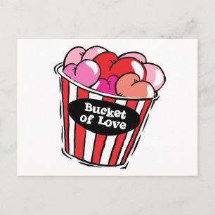 Cartão Postal balde de png de amor
