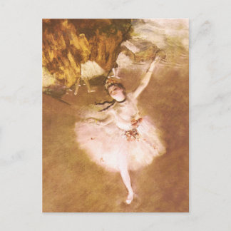 Cartão Postal Balé Dancer Degas Star Painting