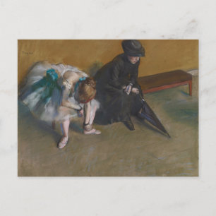 Cartão Postal Balé Dancer esperando Edgar Degas