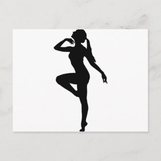 Cartão Postal Balé Dancer Silhouette