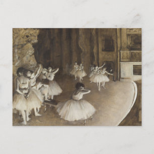 Cartão Postal Balé Dancers no palco Edgar Degas