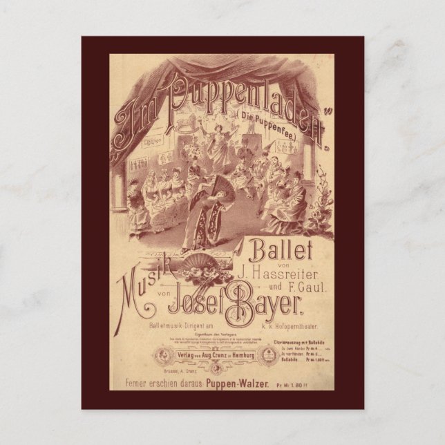 Cartão Postal Balé de Fada Doll - Café da Morte - Josef Bayer (Frente)