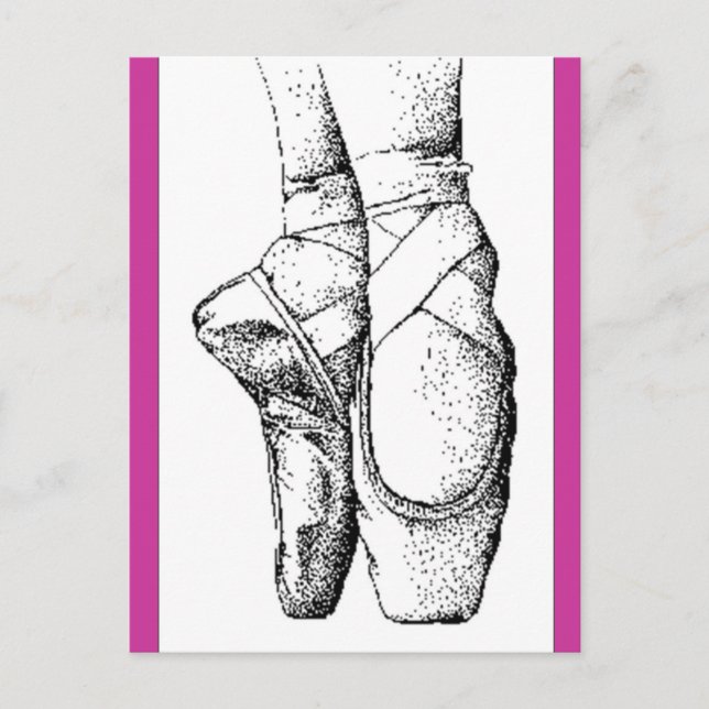 Cartão Postal Balé — En Pointe (Frente)