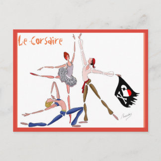 CARTÃO POSTAL BALÉ LE CORSAIRE, PRESENTE PARA O BALLETOMANE
