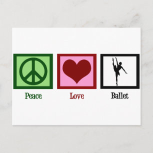 Cartão Postal Balé Peace Love