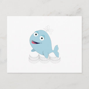 Cartão Postal Baleia Azul