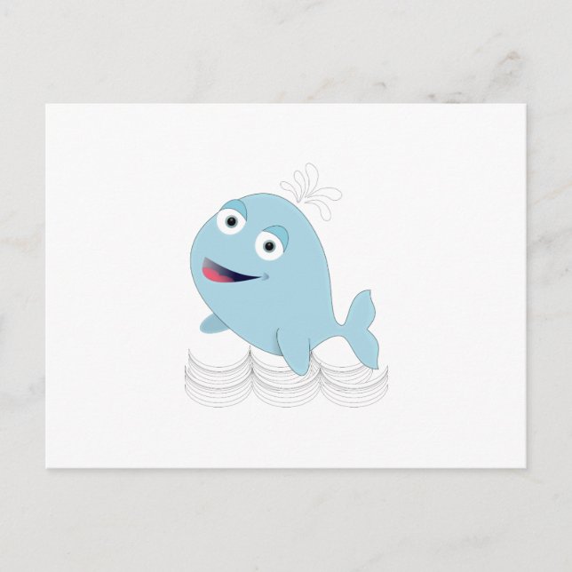 Cartão Postal Baleia Azul (Frente)