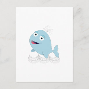Cartão Postal Baleia Azul