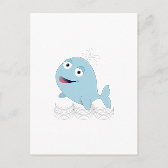 Cartão Postal Baleia Azul (Frente)