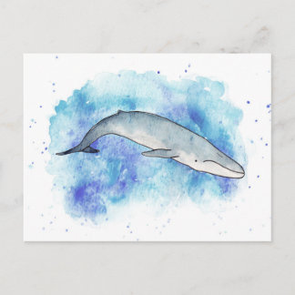 Cartão Postal Baleia azul profunda